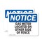 Signmission Gas Meter Located On Other Side Of Fence, 5 in W x Rectangle, Vinyl Decal OS-2PACK-NS-D-35-L-13008 - alternate 1